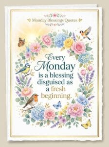 A high-contrast typographical quote card reading May your soul attract deep happiness this Monday.